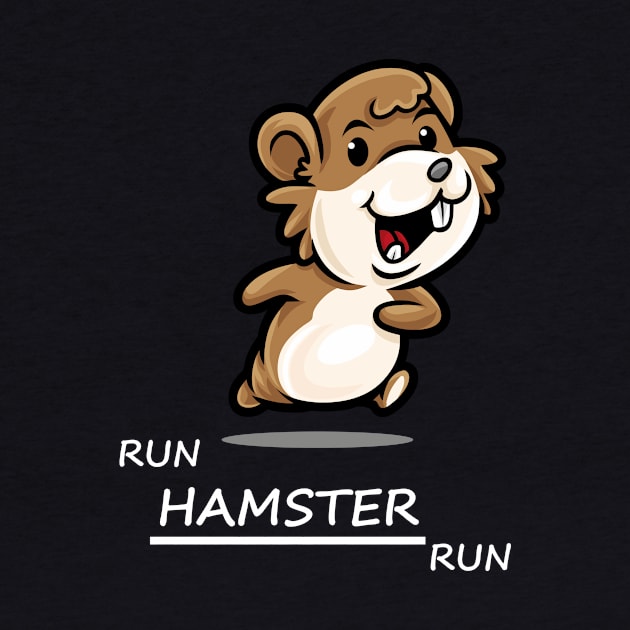 Funny Hamster Mascot Run Funny Fitness by admeral